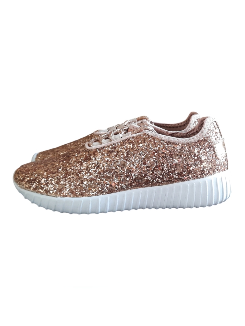 Forever Link Gold Glitter Sneakers - Picture 2 of 12